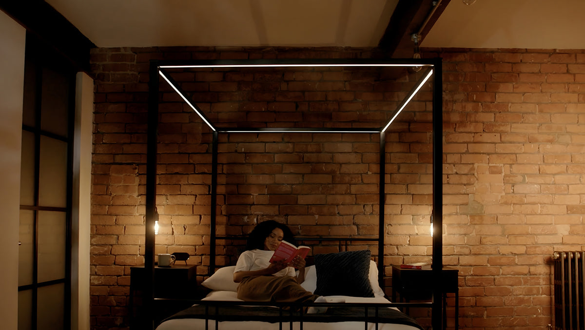Fern Four Poster Bed with LED Lighting
