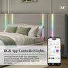 Amelia Ottoman Hotel Bed With Bedside Tables and App Controlled Lights - Grey (2 Sizes) - XR LivingOttoman Bed