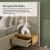 Amelia Ottoman Hotel Bed With Bedside Tables and App Controlled Lights - Natural Stone (2 Sizes) - XR LivingOttoman Bed
