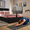 Ava Upholstered TV Bed with LED Lights - Black (4 Sizes) - XR LivingTV Bed