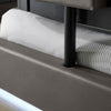 Ava Upholstered TV Bed with LED Lights - Grey (4 Sizes) - XR LivingTV Bed