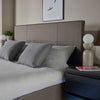 Ava Upholstered TV Bed with LED Lights - Grey (4 Sizes) - XR LivingTV Bed