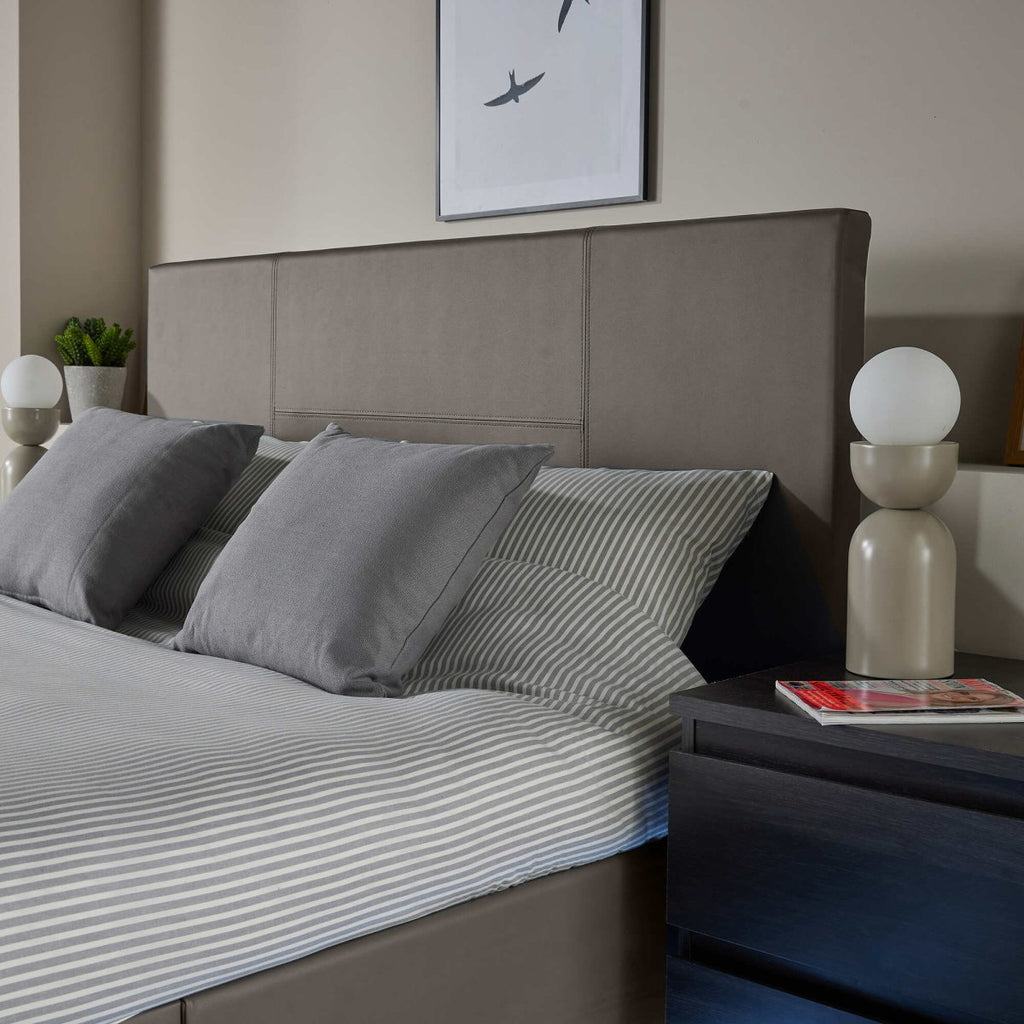 Ava Upholstered TV Bed with LED Lights - Grey (4 Sizes) - XR LivingTV Bed