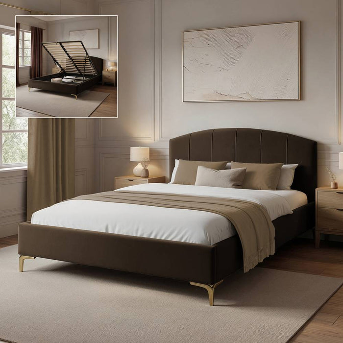 Avery Shadow Ottoman Bed - Brown Mocha - XR LivingBed Frame