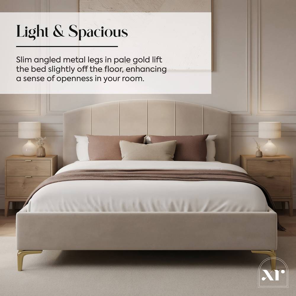 Avery Shadow Ottoman Bed - Natural Stone - XR LivingBed Frame