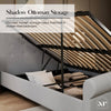 Camille Sleigh Shadow Ottoman Bed - Grey (2 Sizes) - XR LivingBed Frame