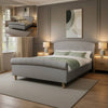 Camille Sleigh Shadow Ottoman Bed - Grey (2 Sizes) - XR LivingBed Frame