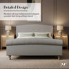 Camille Sleigh Shadow Ottoman Bed - Grey (2 Sizes) - XR LivingBed Frame