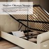 Camille Sleigh Shadow Ottoman Bed - Natural Stone (2 Sizes) - XR LivingBed Frame