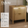 Dakota Bedside Table with Two Drawers and App Controlled LED Lights - Wild Oak - XR LivingBedside Table