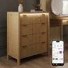 Dakota Chest of Four Drawers with App Controlled LED Lights - Wild Oak - XR LivingChest of Drawers