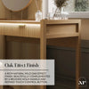 Dakota Dressing Table with 2 Drawers and App Controlled LED Lights - Wild Oak - XR LivingDressing Table