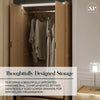 Dakota Two Door Wardrobe with Two Drawers and App Controlled LED Lights - Wild Oak - XR LivingWardrobe