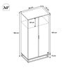 Denver 2 Door Wardrobe With App Controlled LED Lights - Oak / Black - XR LivingFurniture