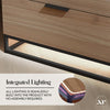Denver Chest Of 3 Drawers with App Controlled LED Lights - Oak / Black - XR LivingFurniture