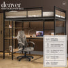 Denver High Sleeper Bunk Bed With Desk DOUBLE - Black - XR LivingHigh Sleeper Bed