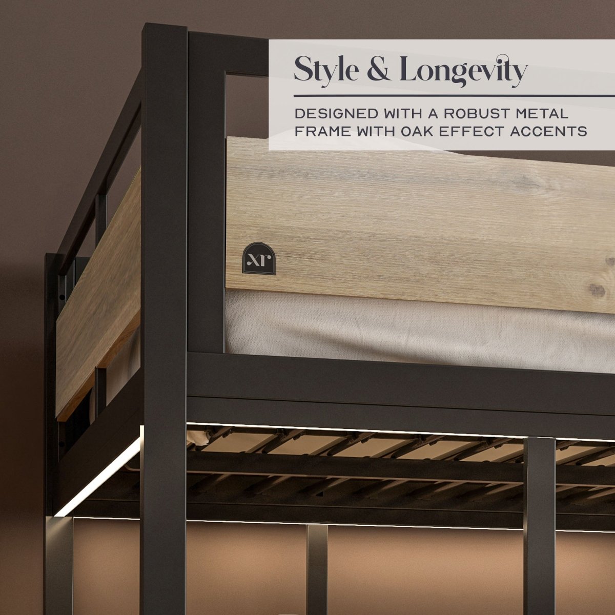 Denver High Sleeper Bunk Bed With Desk DOUBLE - Black - XR LivingHigh Sleeper Bed