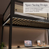 Denver High Sleeper Bunk Bed With Desk SINGLE - Black - XR LivingHigh Sleeper Bed