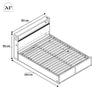 Denver Ottoman Bed With App Controlled LED Lighting - Oak / Black (2 Sizes) - XR LivingOttoman Bed