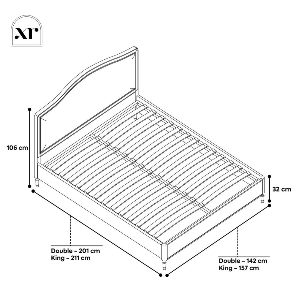 Emy French Style Shadow Ottoman Wooden Bed Frame - Oak / Natural (2 Sizes) - XR LivingBed Frame