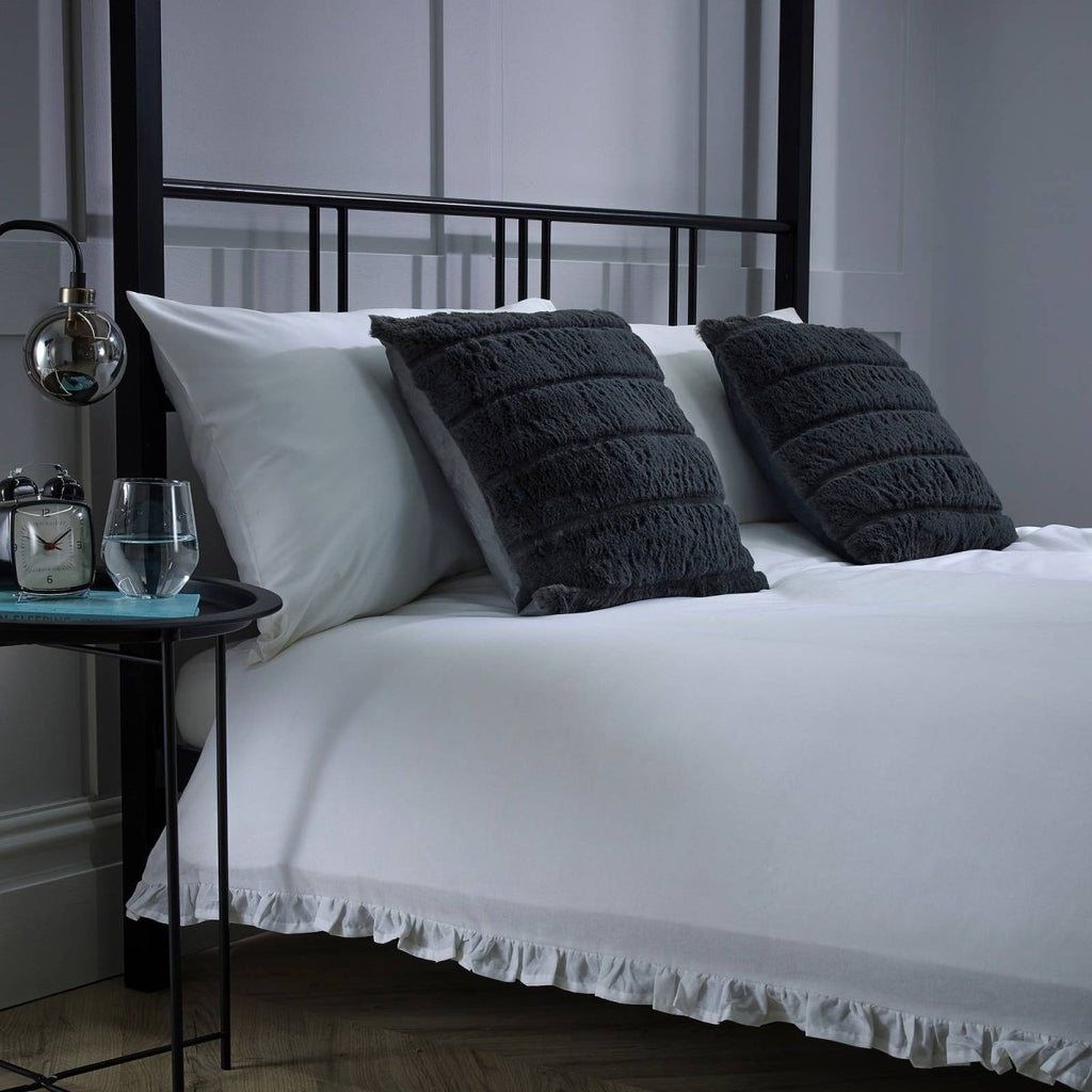 Fern Four Poster Double Bed with LED Lighting - Black - XR Living
