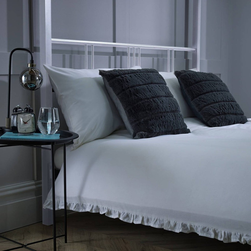 Fern Four Poster Double Bed with LED Lighting - White - XR Living