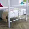 Fern Four Poster Single Bed with LED Lighting - White - XR LivingFour Poster Bed