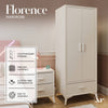 Florence Canvas 2 Door Wardrobe - Natural - XR LivingWardrobe