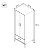 Florence Canvas 2 Door Wardrobe - Natural - XR LivingWardrobe