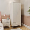 Florence Canvas 2 Door Wardrobe - Natural - XR LivingWardrobe