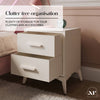 Florence Canvas Bedside Table with Two Drawers - Natural - XR LivingBedside Table