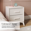 Florence Canvas Bedside Table with Two Drawers - Natural - XR LivingBedside Table