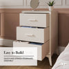 Florence Canvas Chest of 3 Drawers - Natural - XR LivingChest of Drawers