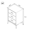 Florence Canvas Chest of 3 Drawers - Natural - XR LivingChest of Drawers