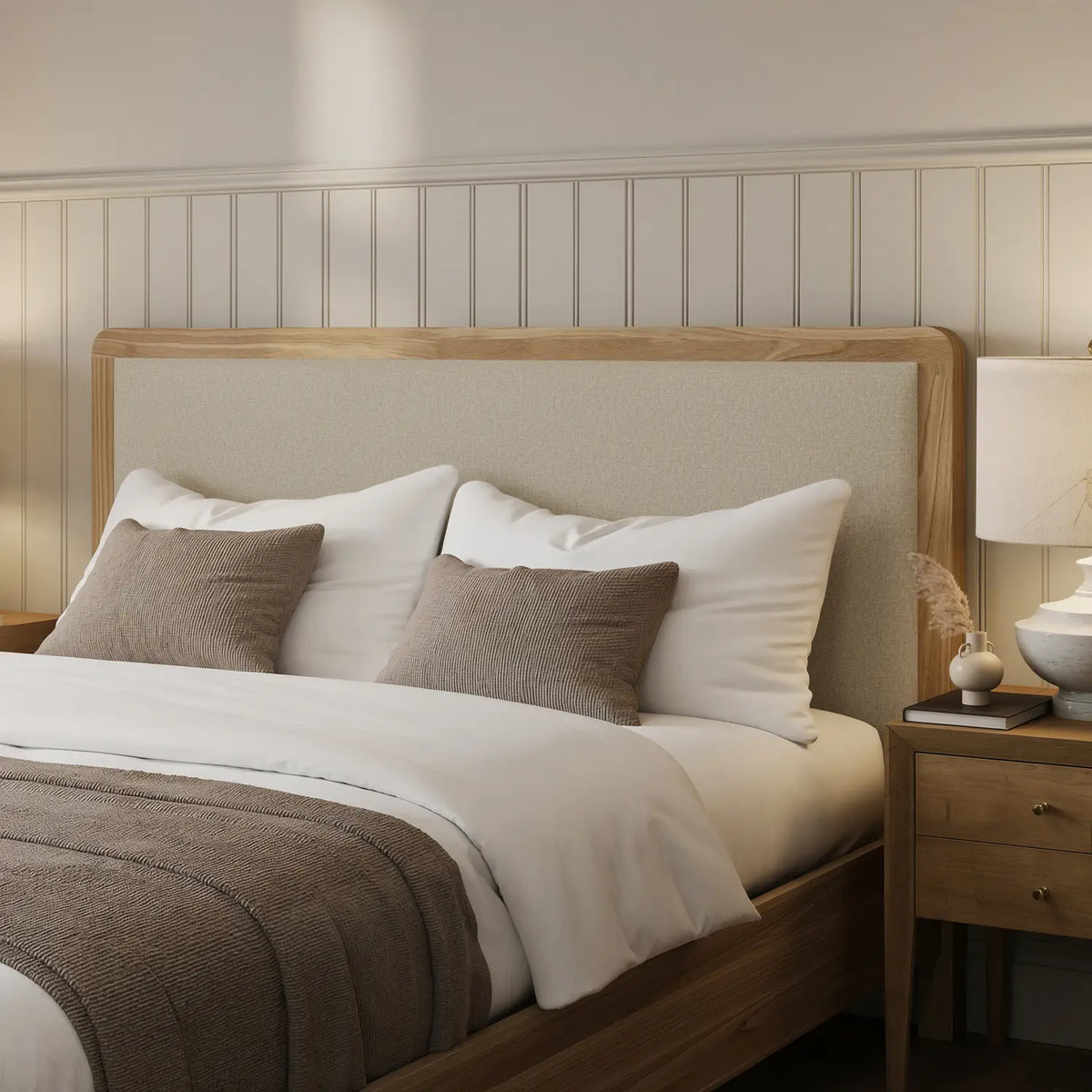 Leonie shadow ottoman bed - ash / natural