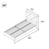 Lily Single Bed Frame with App Controlled LED Lights - Grey - XR LivingBed Frame