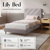 Lily Single Bed Frame with App Controlled LED Lights - Grey - XR LivingBed Frame