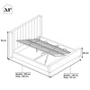Lola Shadow Ottoman Bed - Natural Stone (2 Sizes) - XR LivingBed Frame