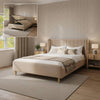 Lola Shadow Ottoman Bed - Natural Stone (2 Sizes) - XR LivingBed Frame