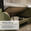 Maisie 5.1 Ottoman Bed with Electric TV Lift, True Surround Sound and App Controlled LED Lights - Olive Green (2 Sizes) - XR LivingOttoman TV Bed