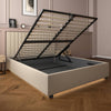 Maisie Upholstered Ottoman Bed with LED Lighting - Natural Stone (2 Sizes) - XR Living