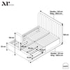 Maisie Upholstered TV Bed with LED Lighting - Natural Stone (2 Sizes) - XR LivingTV Bed