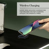 Oka LED Office Desk with Wireless Charging - Ash Black RGB (2 Sizes) - XR LivingOffice Desk