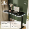 Oka LED Office Desk with Wireless Charging - Ash Black RGB (2 Sizes) - XR LivingOffice Desk