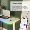 Oka LED Office Desk with Wireless Charging - White RGB (2 Sizes) - XR LivingOffice Desk