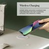 Oka LED Office Desk with Wireless Charging - White RGB (2 Sizes) - XR LivingOffice Desk